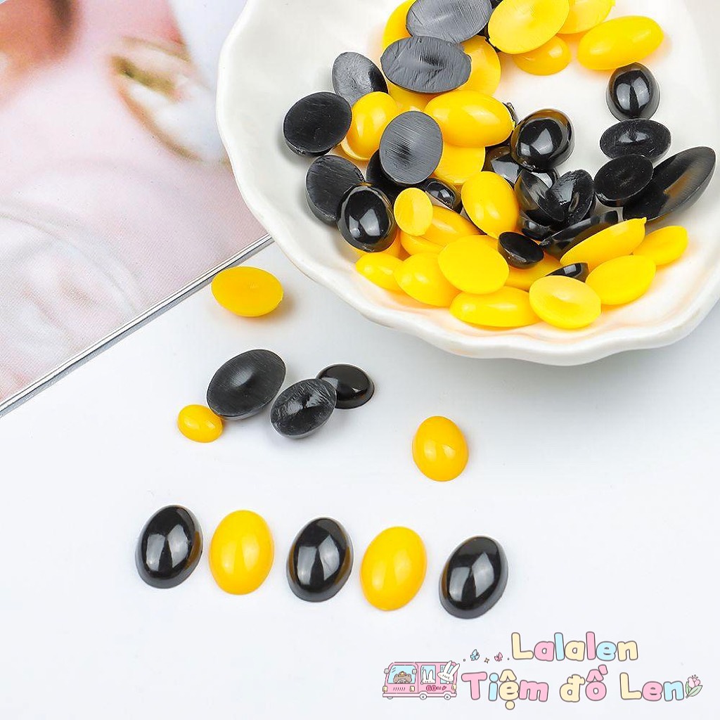 Mắt Thú Nhựa Hình Oval (Có Nhiều Size)