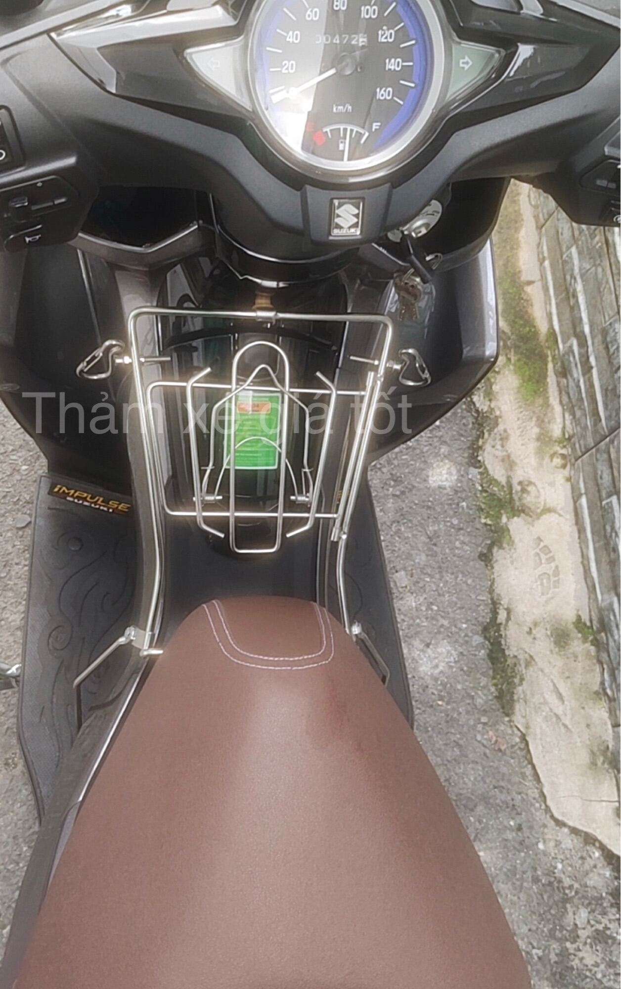 Baga giữa, baga inox xe Suzuki Impulse dày 8 ly