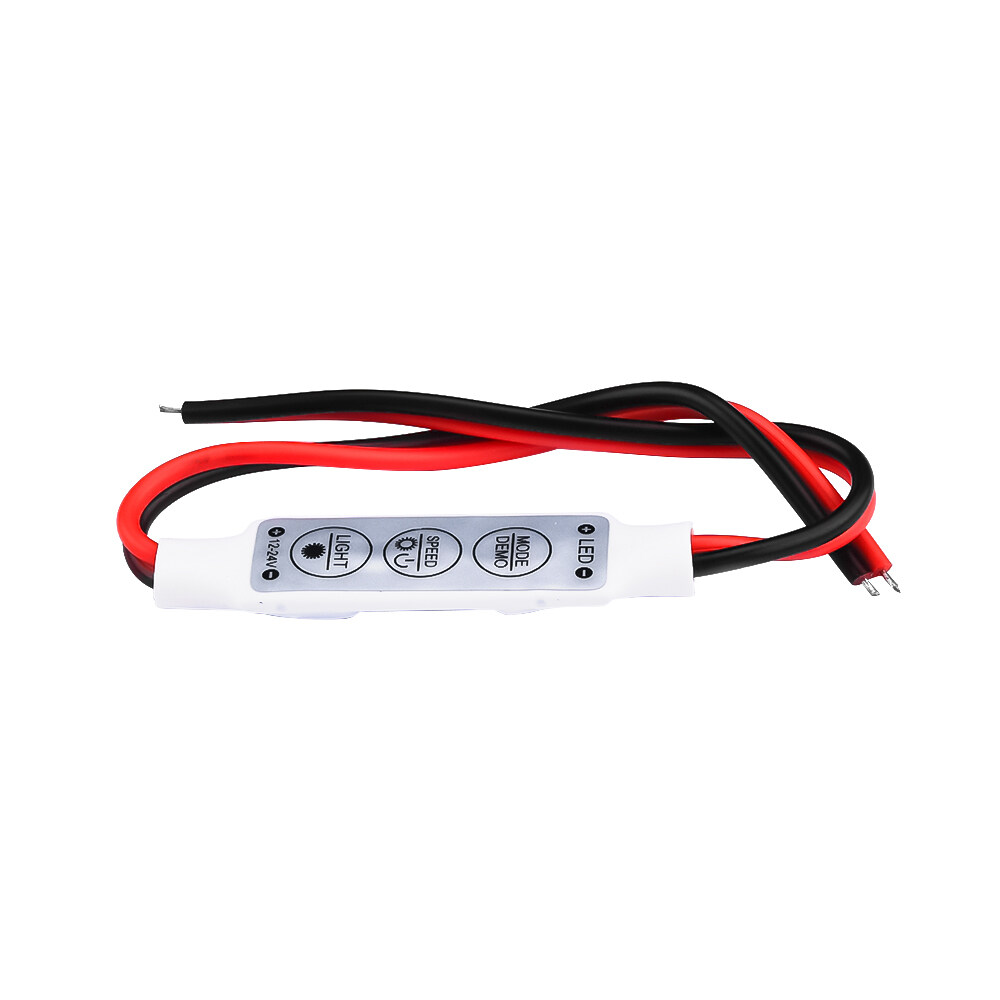 Diymore Đèn LED Slope Mini 12V Có Bộ Điều Khiển Mờ Và Công Tắc Bật Tắt 3528 5050