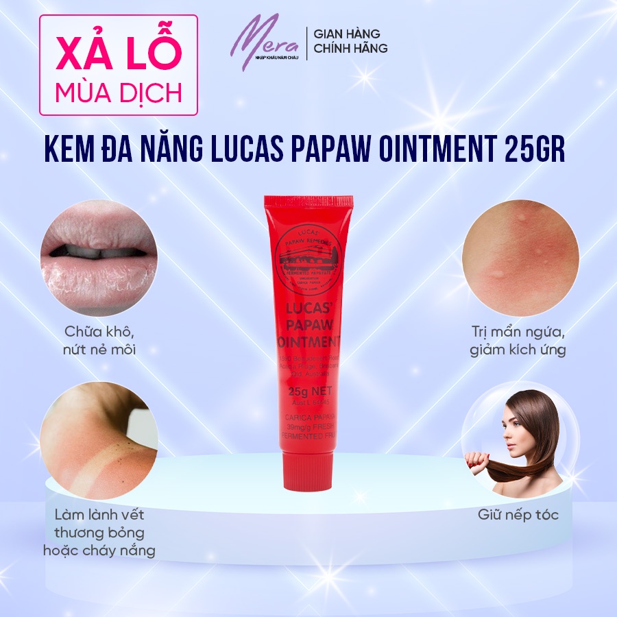[CHÍNH HÃNG] Kem đa năng lucas papaw Ointment 25gr Úc