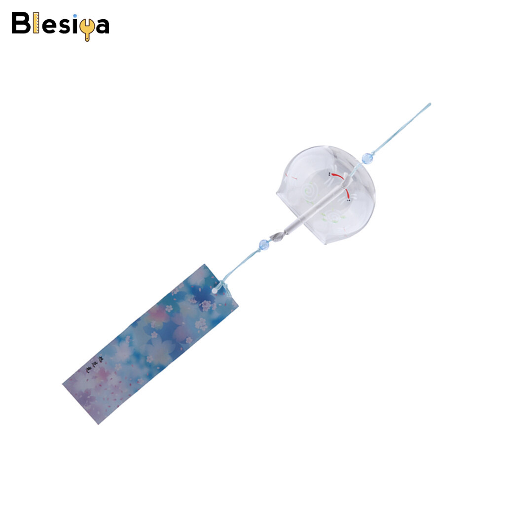 Blesiya 7x6cm Japanese Style Glass Windchime Hanging Decor Home Glass Wind Bells