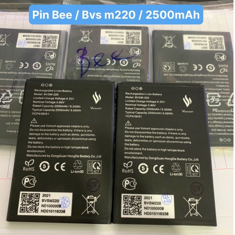 Pin mới loại 1 bvsm-220 / pin vsmart bee / v220a / 2550mah