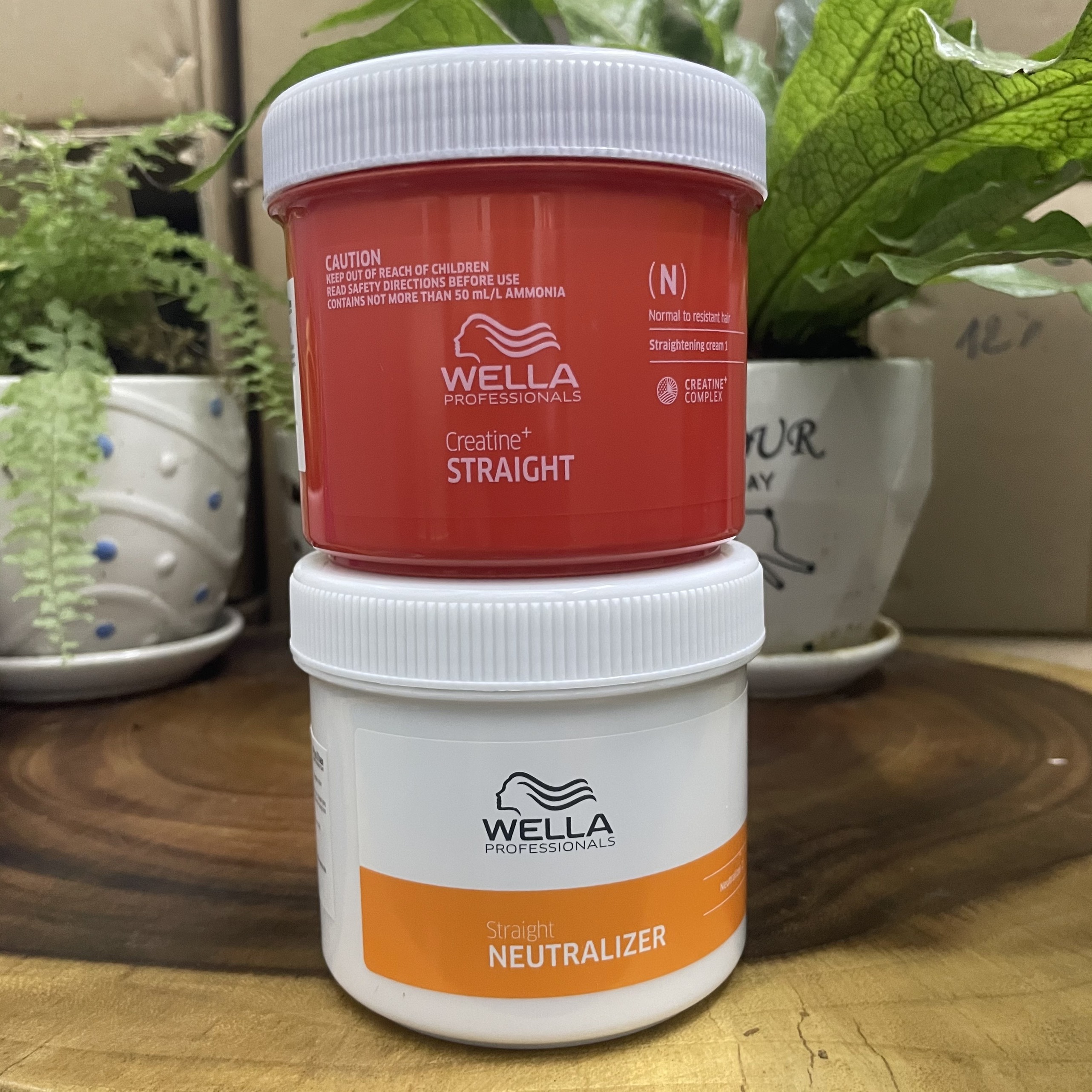 [HCM]Bộ kem duỗi tóc Wella Straightening Cream 400mlx2