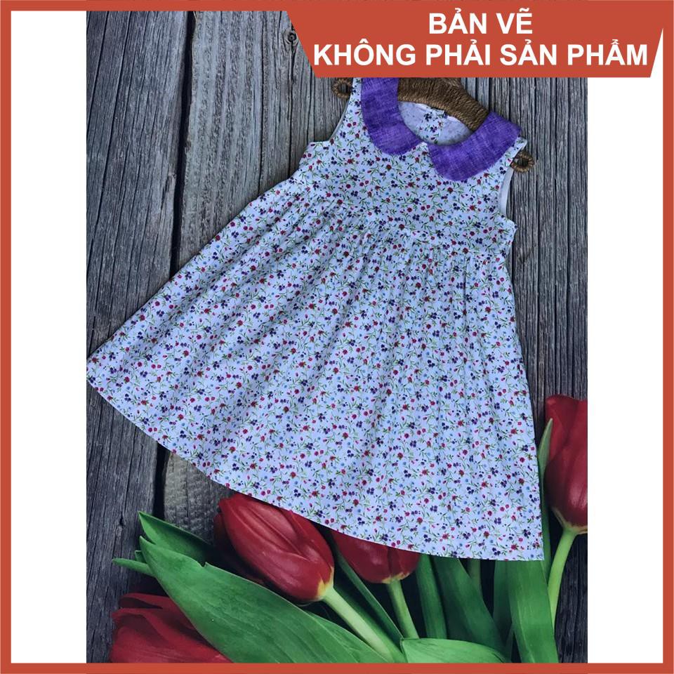 Rập giấy đầm cổ sen sát nách mã R341