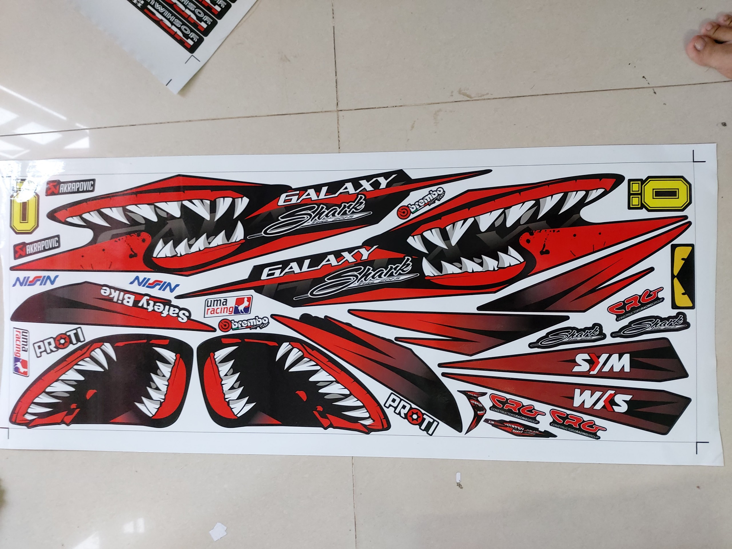 Tem xe galaxy sym cá mập