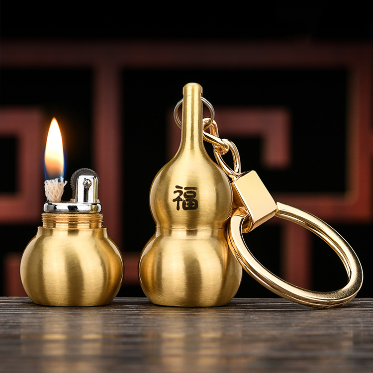 Deva Shop 402 | bật lửa xăng đá kiêm móc khóa xe Chief CF-202 hình hồ lô độc đáo - bật lửa xăng -bật lửa độc lạ - bật lửa đa năng