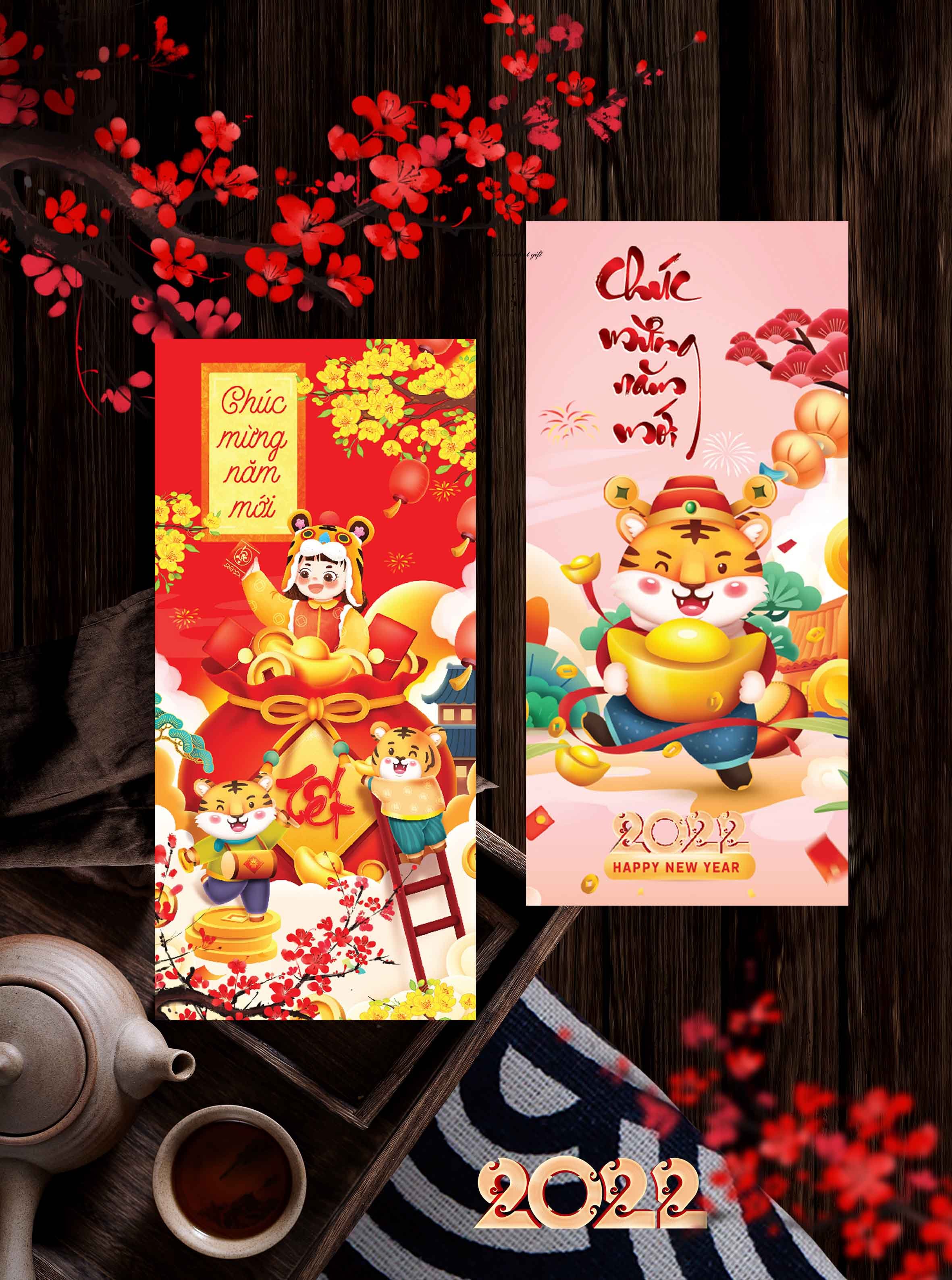 Combo 100 Bao lì xì truyền thống tết 2022
