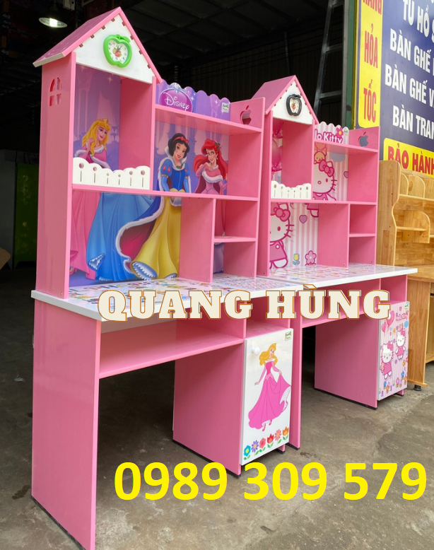 Bàn học sinh nhựa đài loan liền kệ cao cấp hcm