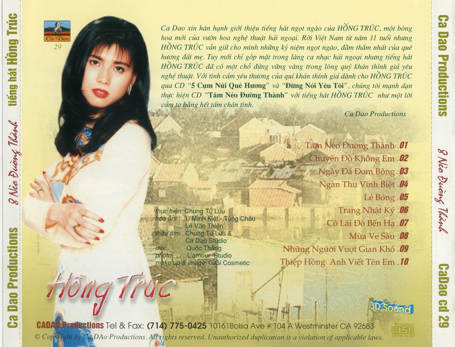 Bộ 6 đĩa Cd nhạc tiếng hát hồng Trúc 1