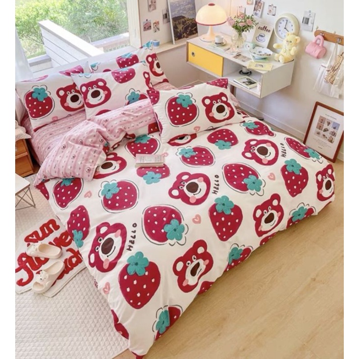 Bộ ga gối 3 món poly cotton được chọn màu