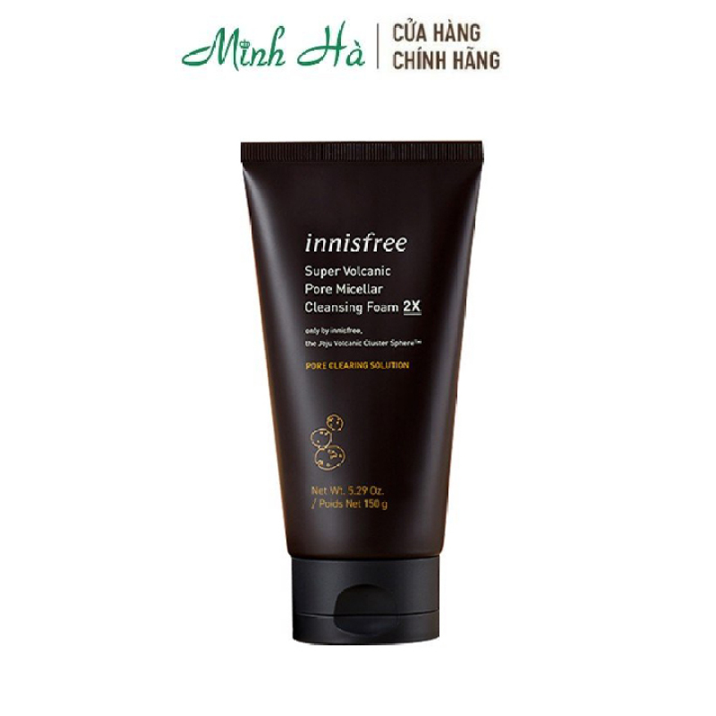 Sữa rửa mặt Innisfree Super Volcanic Pore Micellar Cleansing Foam 2X 150g giá rẻ