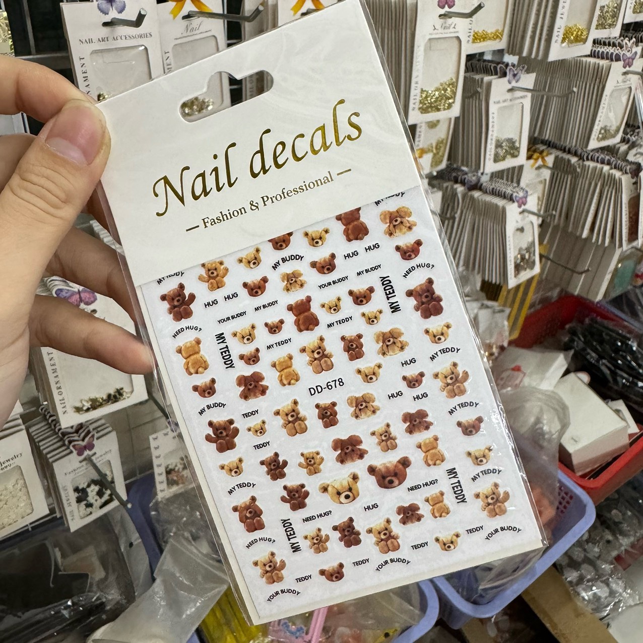 Sticker Dán Móng Tay 3D , Hình Dán Móng Nhiều Mẫu Đẹp - Mini Nails