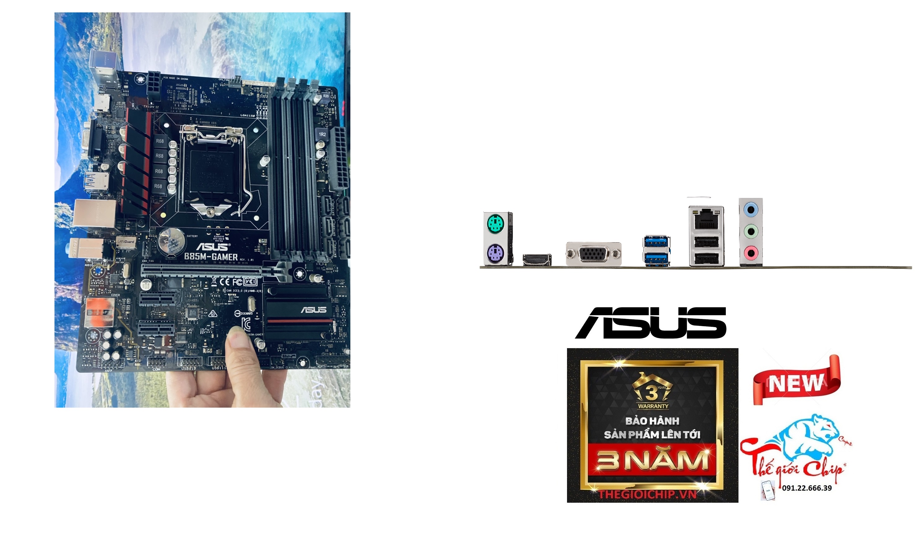 [HCM]Bo Mạch Chủ (Mainboard) ASUS B85M-GAMER Gaming (CTY Box-3 Năm)