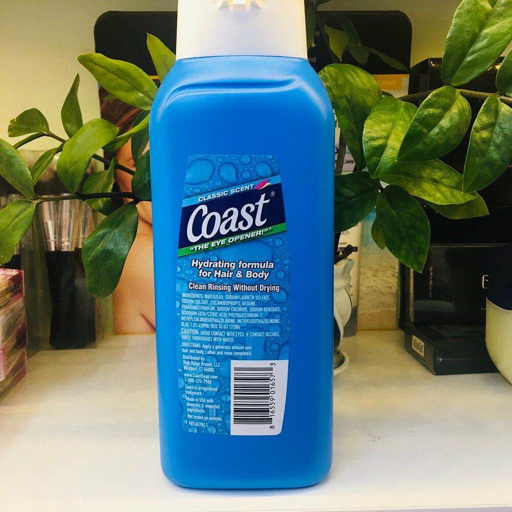 Sữa tắm gội nam Coast Hair & Body Wash Classic Scent 946ml