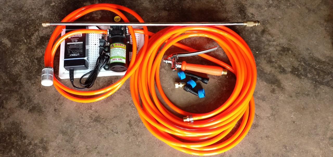 Máy bơm tăng áp mini 12v KOREA, tự động ngắt.