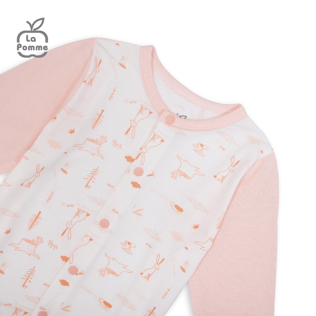 Bộ dài tay La Pomme cúc giữa Petit