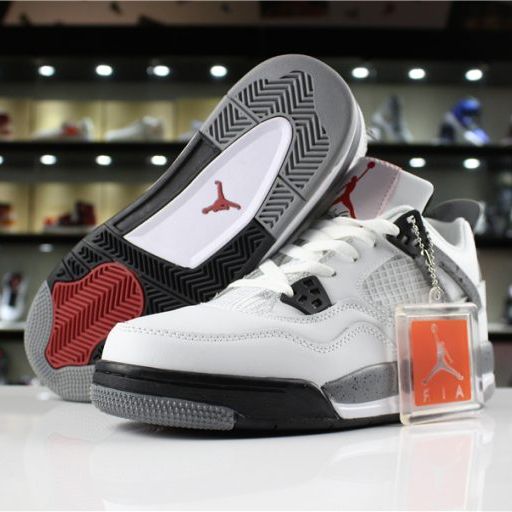 Giày Sneaker J0rdan 4 White Cement ( JD4 xám trắng)