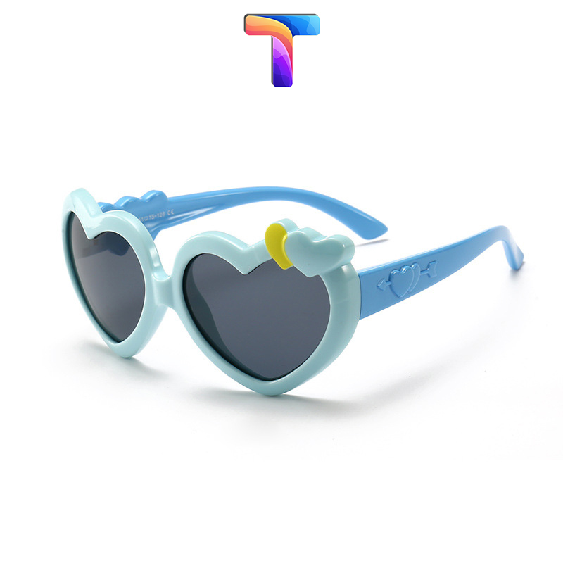 [Nhiều màu] Mắt kính râm mát trẻ em trái tim phân cực Polarized 1907