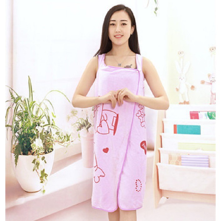 [HCM]KHĂN TẮM ÁO CHOÀNG 2IN1 DỄ THƯƠNG