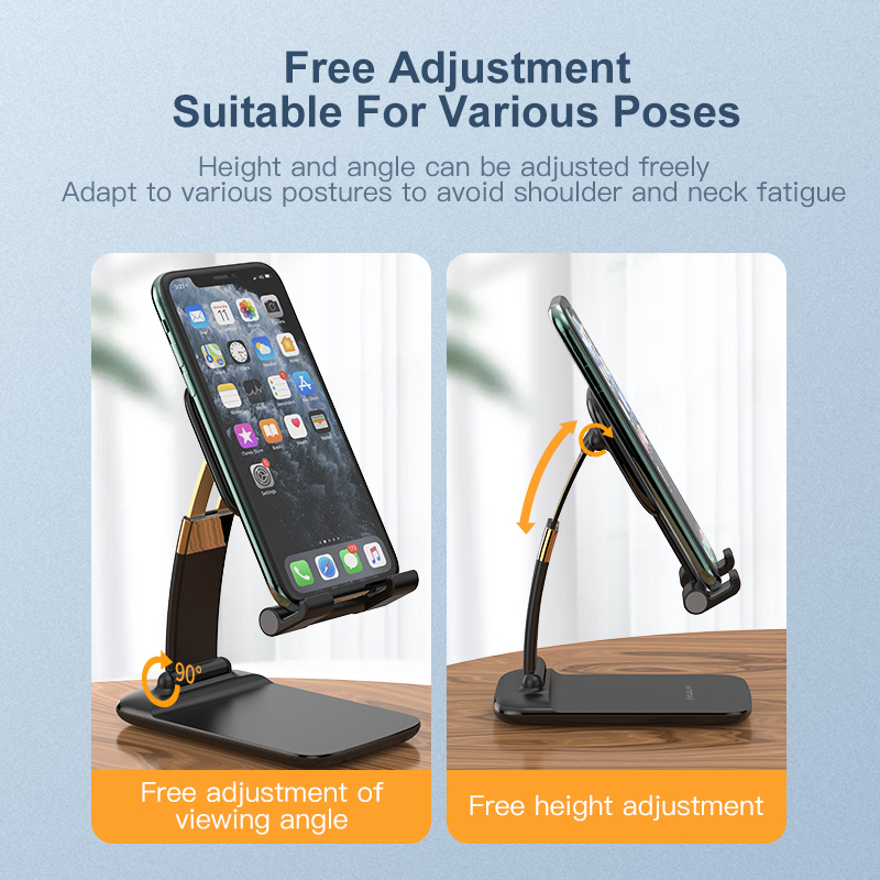 KUULAA Universal Phone Holder Stand Tablet Desktop Holder Telescopic Desktop Stand Adjustable Mobile Phone Support For iPhone iPad Huawei Tablet Computer Standable Phone Desk Holder Cellphone Holder