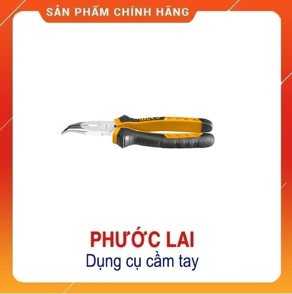 Kìm mũi cong 6" Ingco HBNP08168