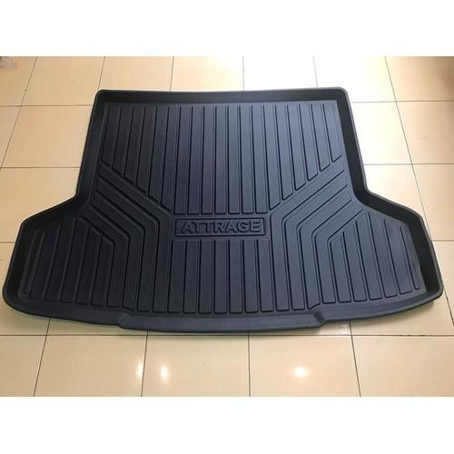 Lót cốp xe Attrage 2016 đến 2022 Chất Liệu Nhựa Dẻo Cao Cấp Chống Thấm Nước, Không Mùi, Có Độ Bền Cao, Dễ Dàng Vệ Sinh Lau Rửa