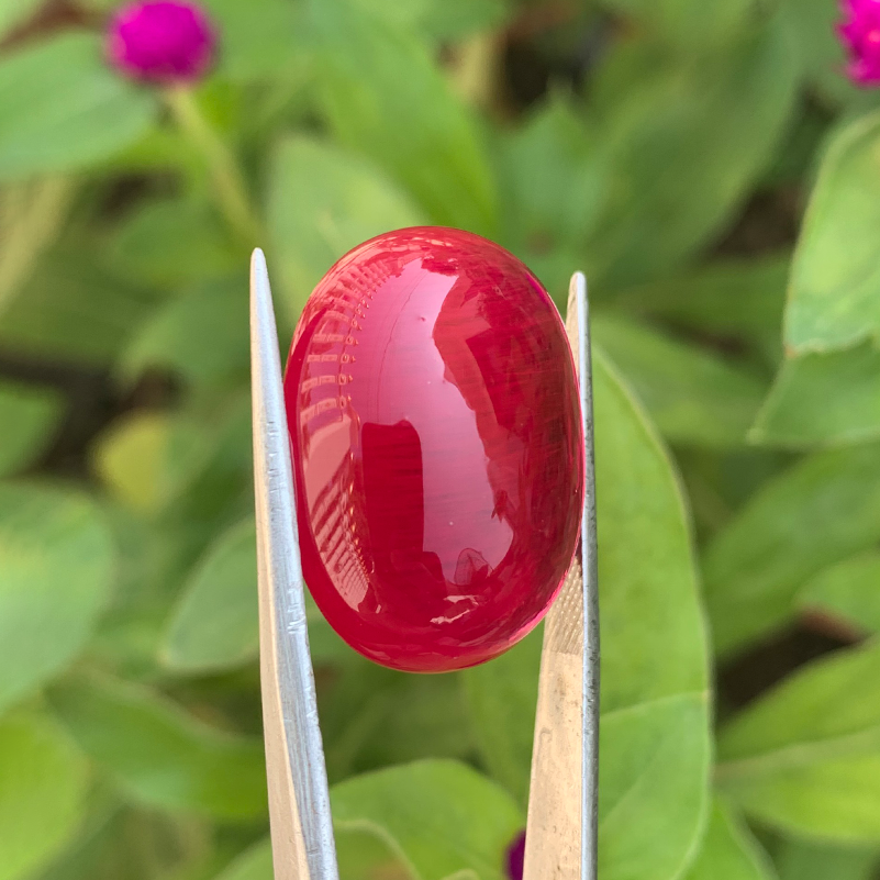 Đá ruby tự nhiên 100% KHAI TUYEN đã kiểm định GS001
