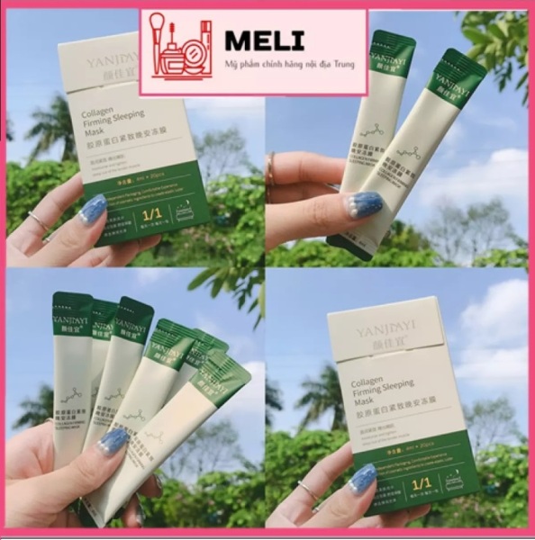 [CHÍNH HÃNG] Hộp 20 cái Mặt nạ ngủ dạng thạch Collagen nâng cơ meli