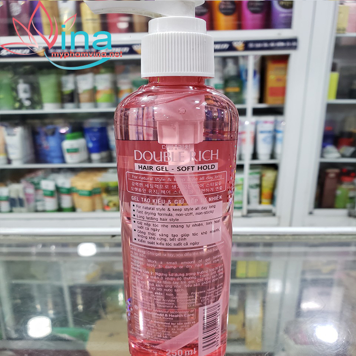 [HCM]Gel giữ nếp dưỡng tóc Double Rich 250ml (màu hồng)