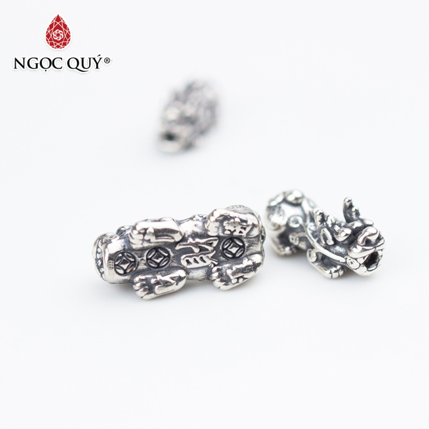 [HCM]Charm bạc hình tỳ hưu - Ngọc Qúy Gemstones