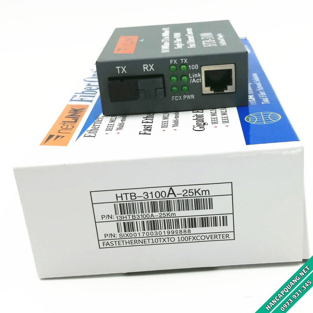 Bộ chuyển đổi quang - Lan 10/100M Netlink HTB-3100 A/B
