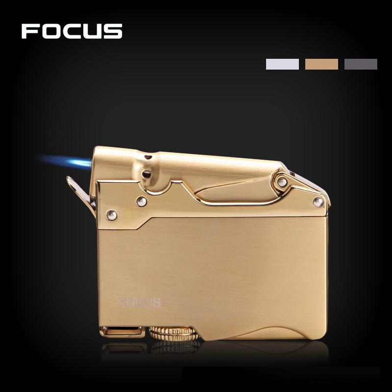 Hộp Quẹt Bật Lửa khò 1 tia Focus-082 đánh lửa ngang, cao cấp.