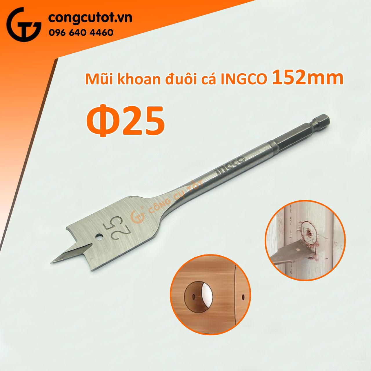 Mũi khoan đuôi cá Ingco các cỡ