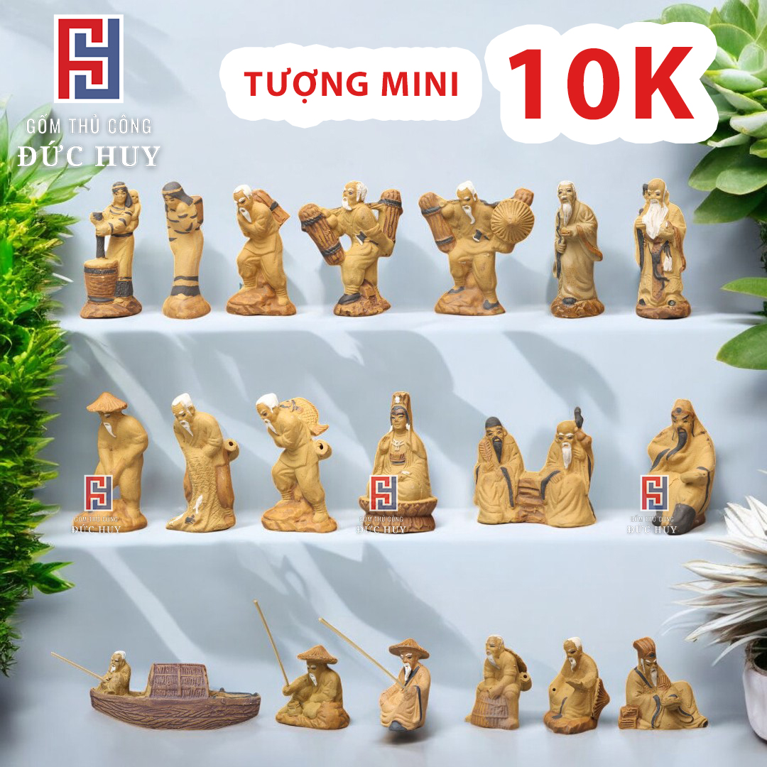 Tượng Gốm mini Trang Trí Tiểu Cảnh - Bể Cá - Hòn Non Bộ