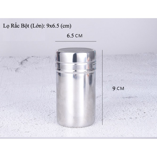 Lọ rắc bột cacao / matcha / phô mai / xí muội inox nhiều size