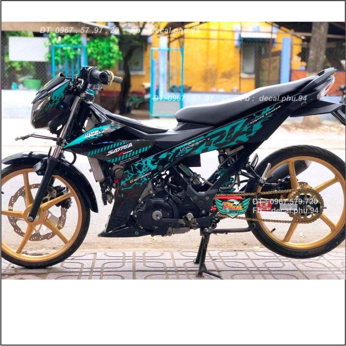 Tem rời Satria Xanh Lục bảo rời (X)