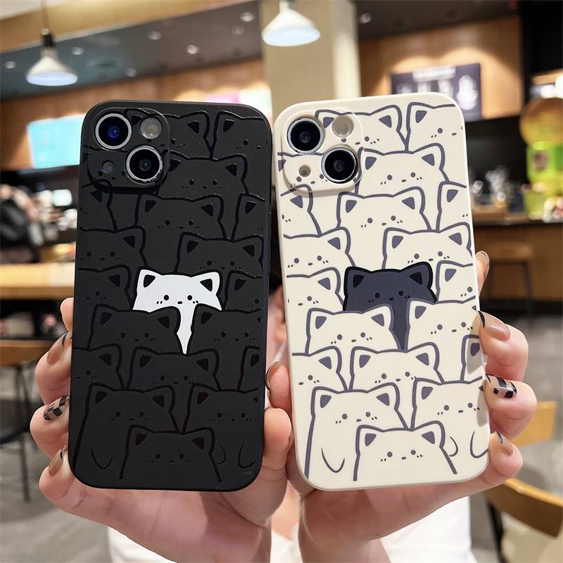 Ốp Lưng Silicon Màu Bảo Vệ Camera Pola Cats