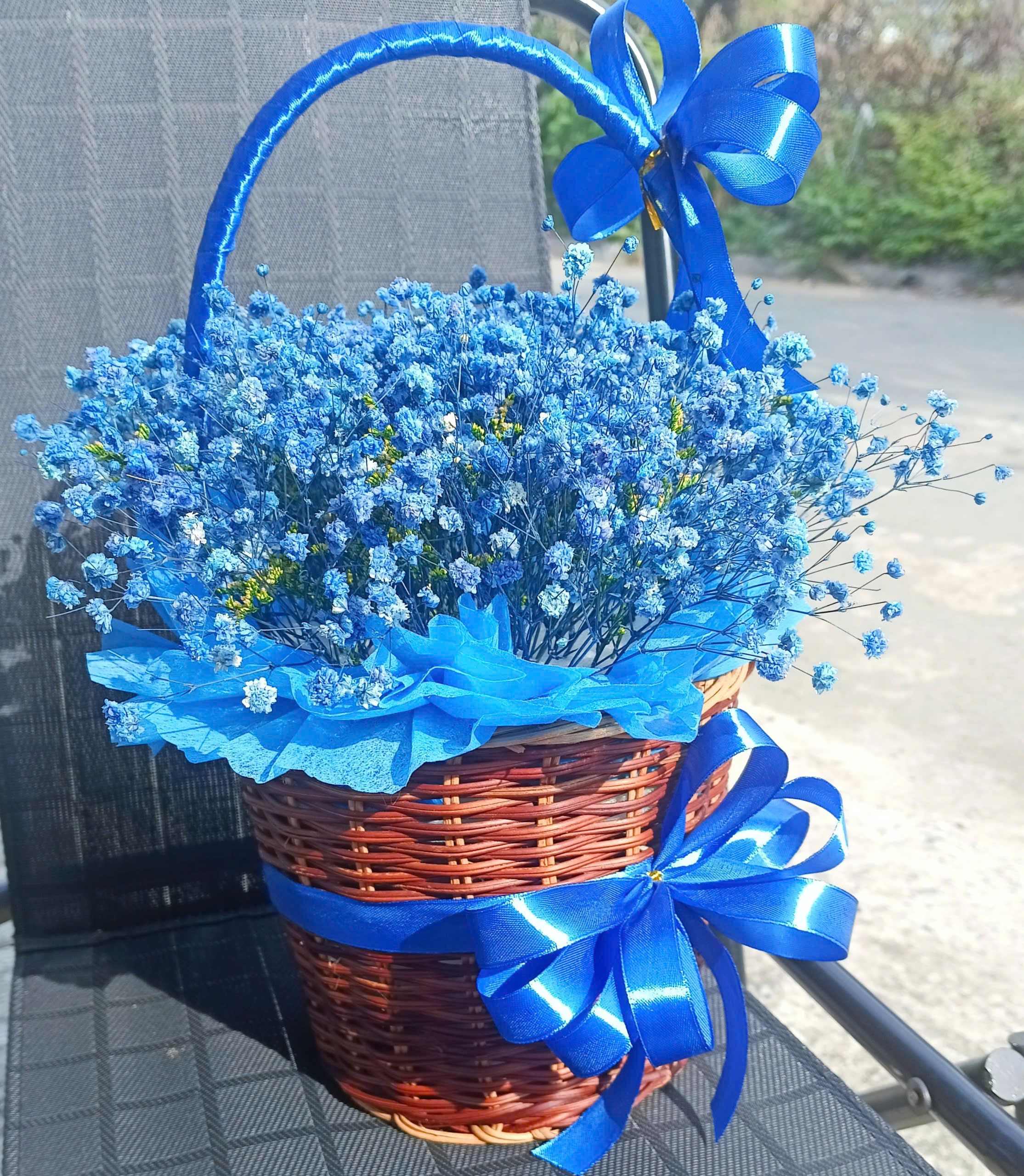 hoa khô - giỏ hoa cúc bất tử, salem mix