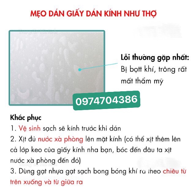 Decal dán kính lá xanh khổ 90cm