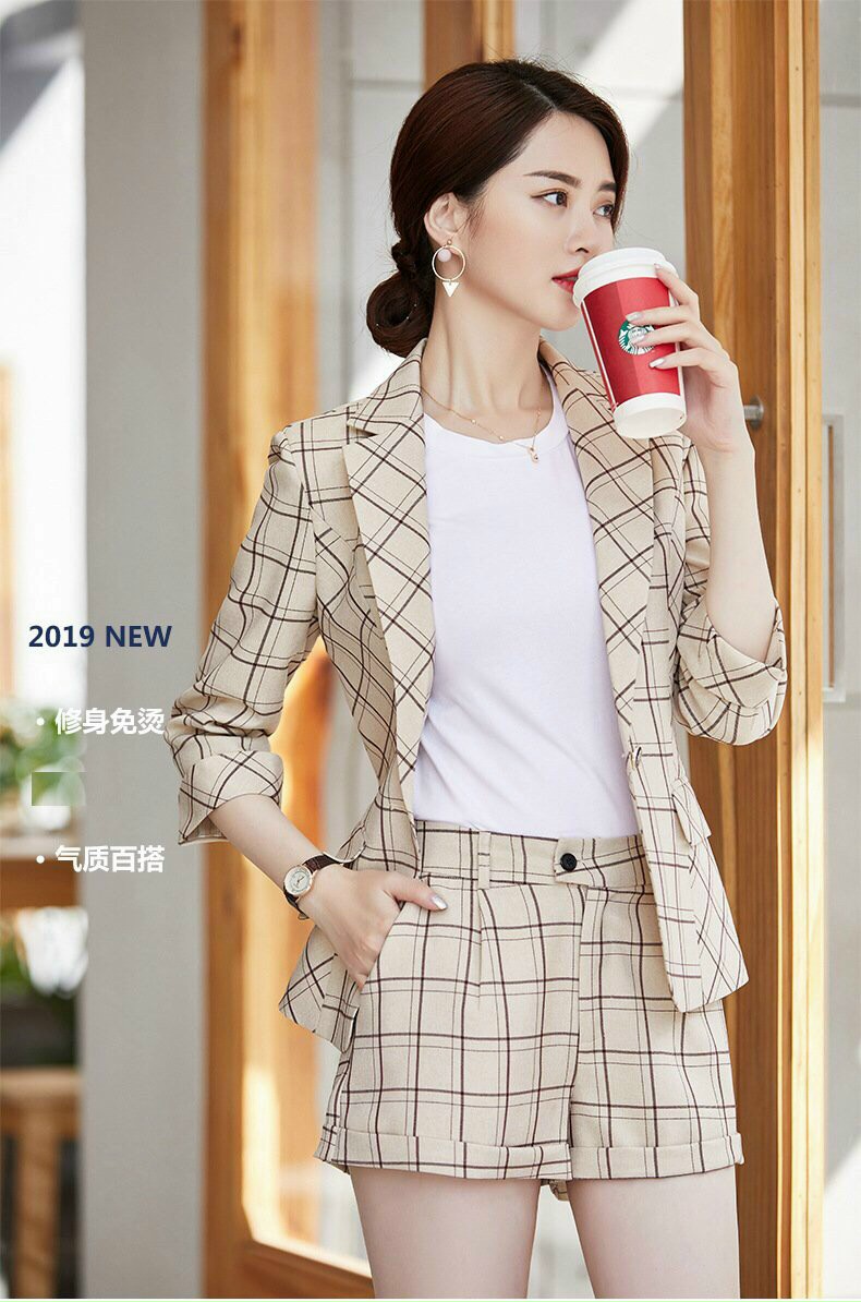 Set bộ vest caro 3 món cao cấp