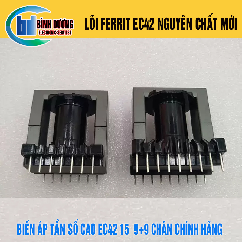 Biến áp xung lõi ferrit ec4215 e42 kiểu chân lõi tròn đứng đã gồm khuôn nhựa và lõi loại dẫn từ mật độ tốt