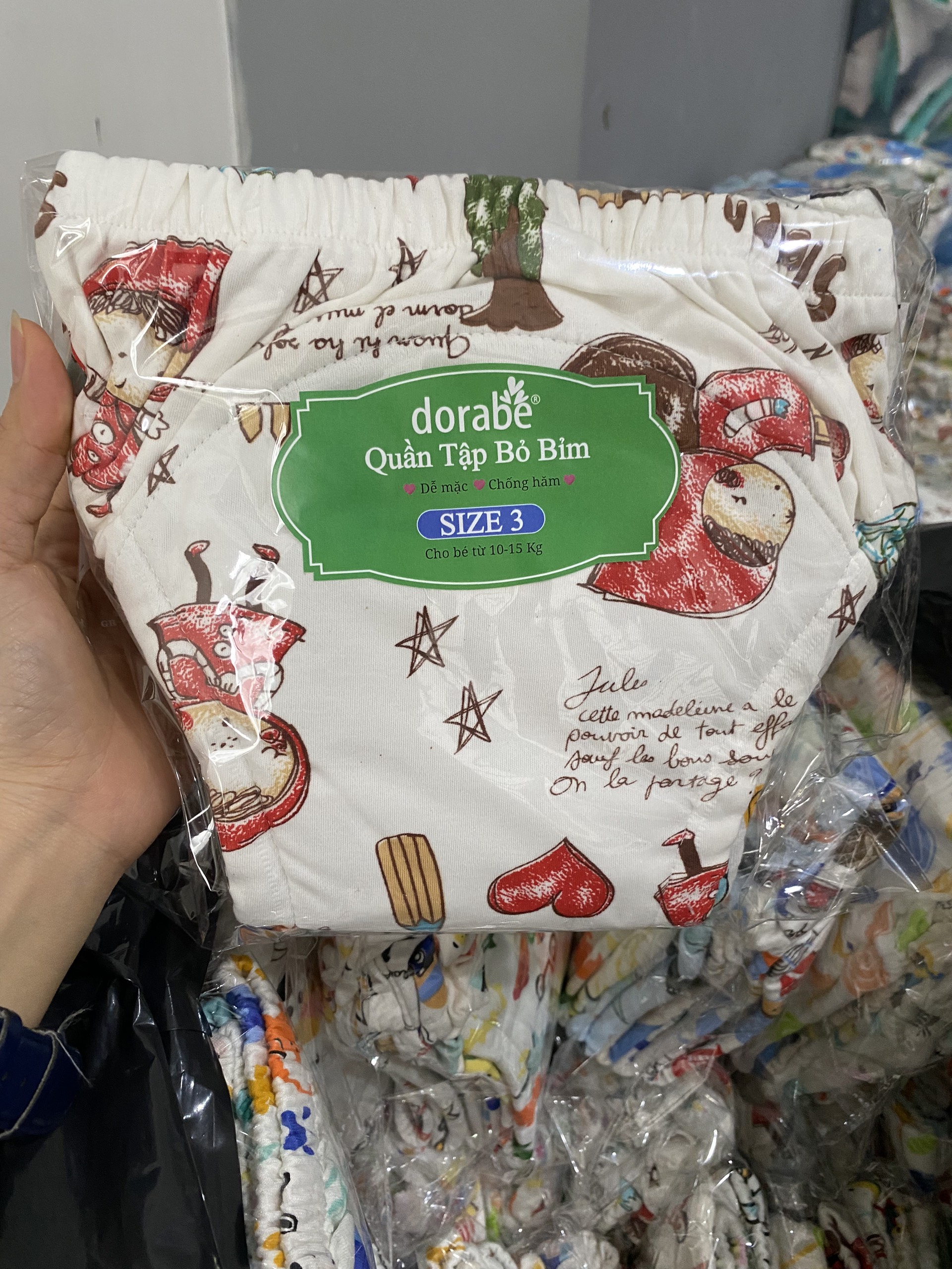 COMBO 5 QUẦN BỈM DORABE LOẠI 8 LỚP SIZE 3