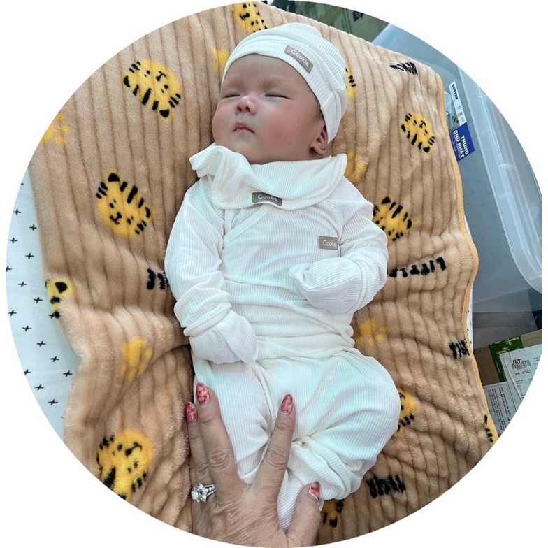 Yếm cho bé sơ sinh 0-6 tháng- Cookie (8 màu)