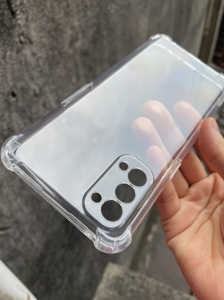 Ốp lưng Oppo Reno 4 - Silicon trong suốt chống sốc 4 góc bảo vệ Camera