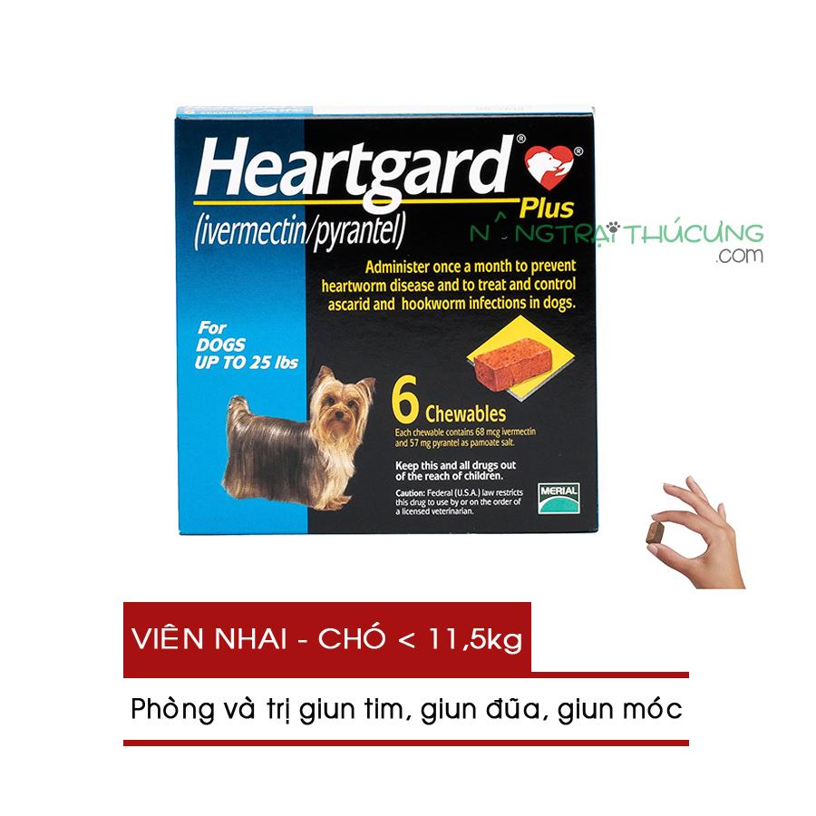 Viên nhai Heartgard Plus (01 Viên) Phòng Và Trị Giun Tim Giun Đũa Giun Móc Trên Chó (< 11.5kg) - [Nông Trại Thú Cưng]