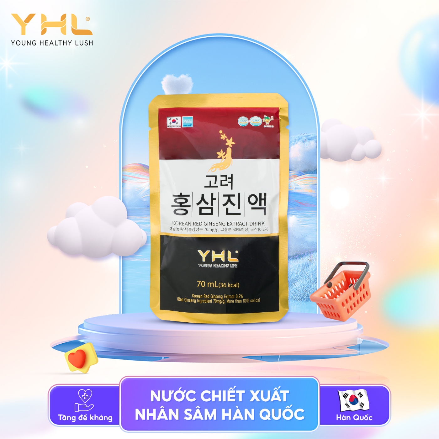 Nước chiết xuất nhân sâm Hàn Quốc 30 gói
