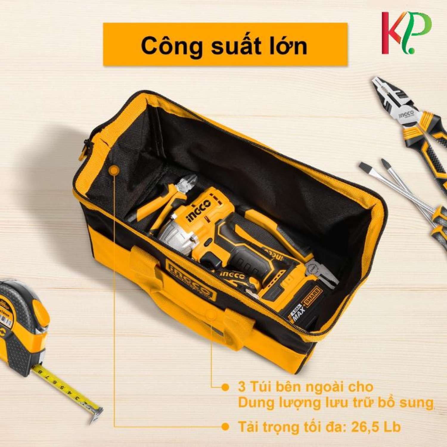 INGCO Túi đựng đồ 13 inch HTBG281328