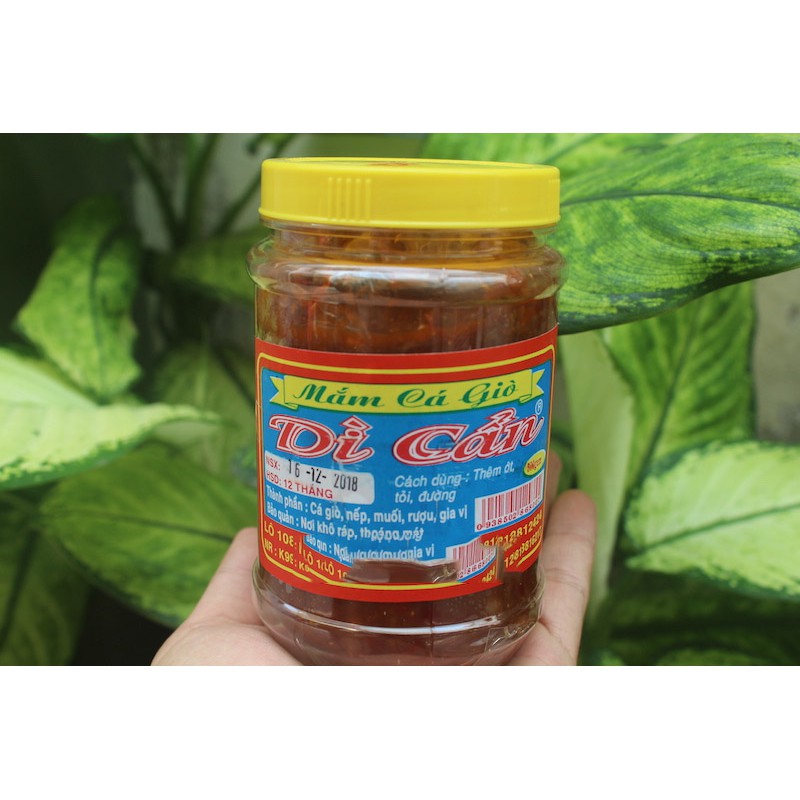 Hủ 500gram mắm cá giò (mắm rò) Dì Cẩn Đà Nẵng