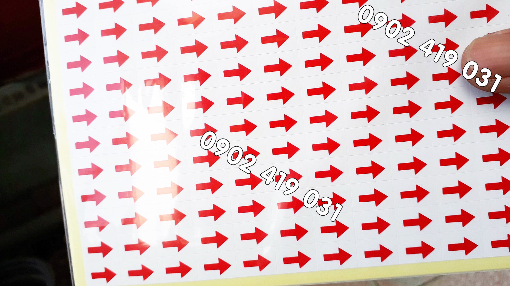 [HCM]10 Tờ Decal Nhãn Mũi Tên Tem Tròn Tem Vuông [ Khách tự chọn ]