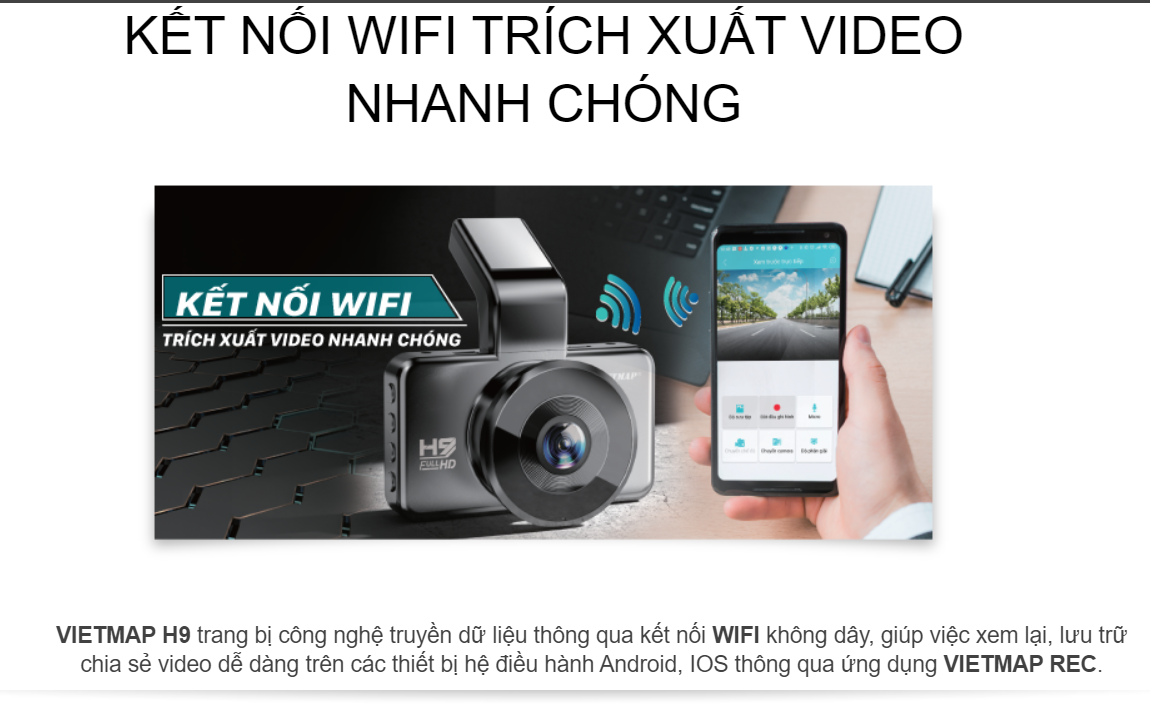 Cam hành trình VIETMAP H9 chính hãng
